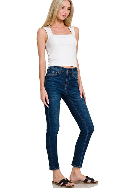 Zenana Ribbed Seamless Double Layered Square Neck Tank Montret