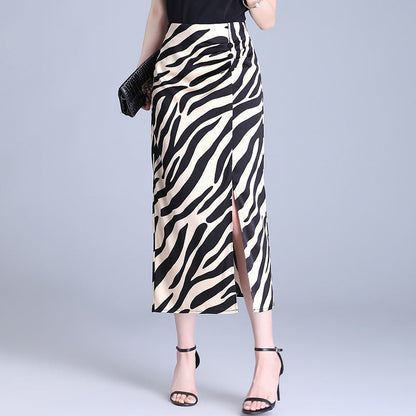 Women's High Waist Hip Split Fashion Sense Temperament Long Skirt Grayceful LLC