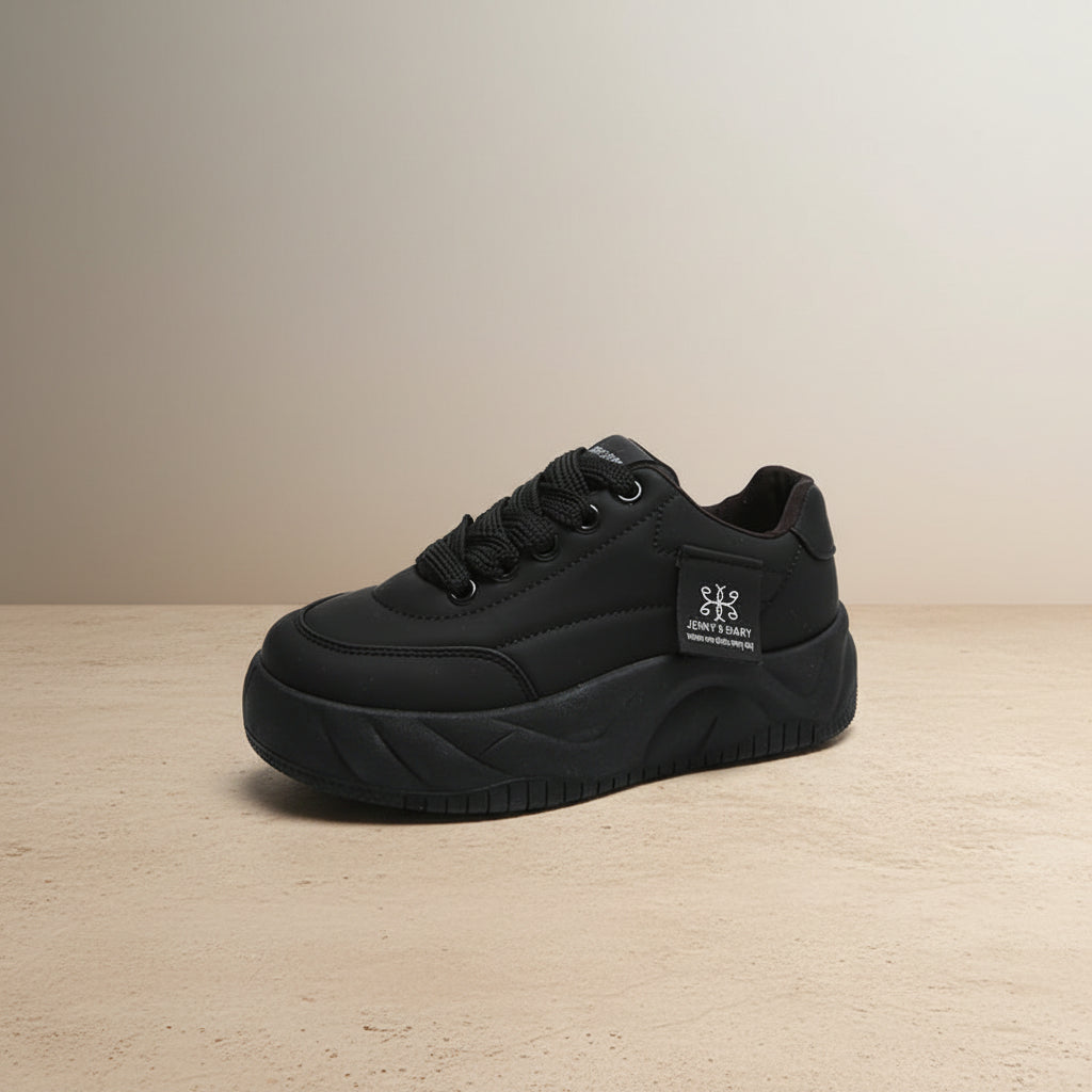 Color Block Height Increasing Sneakers – Lace-Up Low Top FitiqueFit