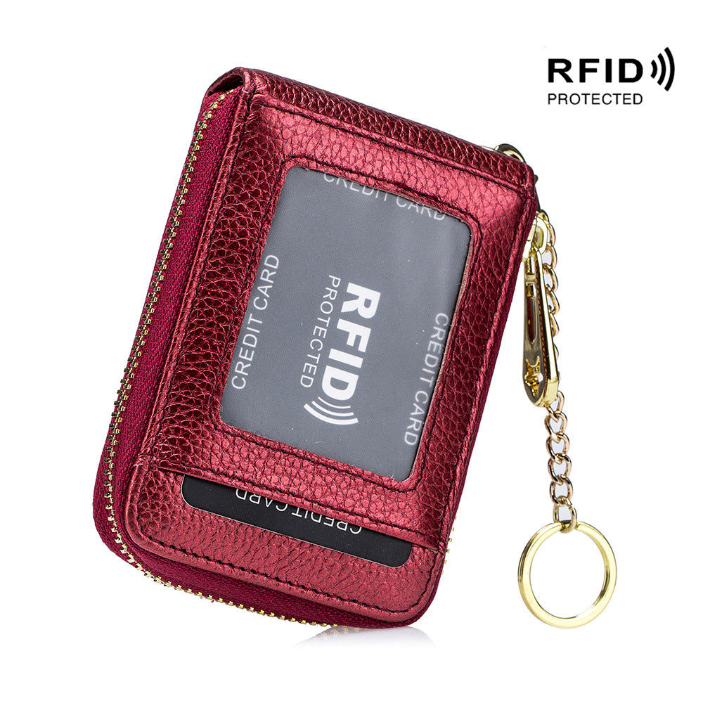 [RFID Credit Card Holder] Casual RFID Credit Card Holder, Multi-compartment Wallet - Simple Zip Around Card Case NovaCart