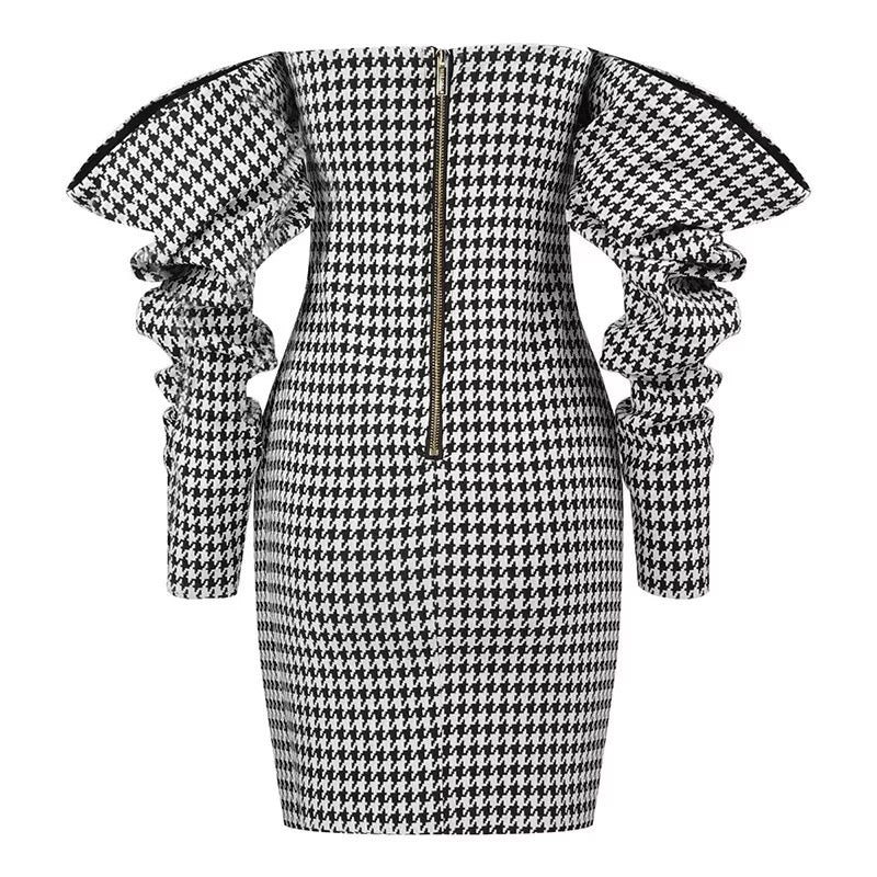 Privilege Houndstooth Dress Porshia By Porshia Banks