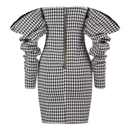 Privilege Houndstooth Dress Porshia By Porshia Banks
