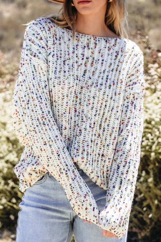 Scarlett Confetti Reversible Twist Sweater Shop Style & More | Fresh Looks, Everyday Deals & Free Shipping
