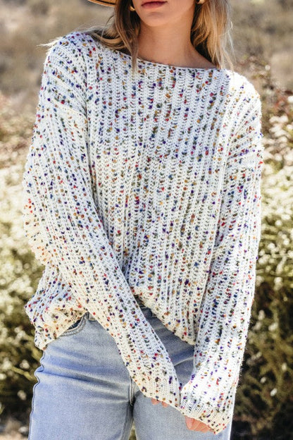 Scarlett Confetti Reversible Twist Sweater Shop Style & More | Fresh Looks, Everyday Deals & Free Shipping
