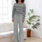 Plus Size Style Striped Knit Set