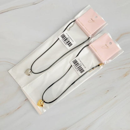 Black Cord Heart Drop Necklace Shop Style & More | Fresh Looks, Everyday Deals & Free Shipping
