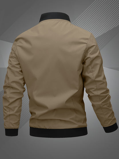 Men'S Letter Embroidered Casual Bomber Jacket, Mens Winter Jackets And Coats, Fridays Items, Mens Gifts Ideas, Gifts for Men, Thermal Wear for Men, Christmas Gifts, Suitable for Everyday Life, Home, Outdoor, Work, And Leisure NovaCart