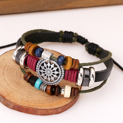 Retro Personality Cowhide Bracelets, Fashion Temperament Beaded Leather Bracelets, New Bracelets NovaCart