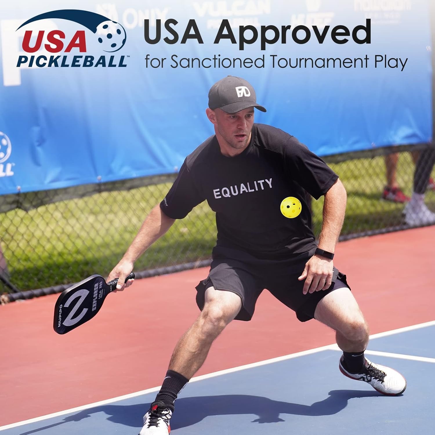 Pickleball Paddles Set of 2/4/1, USAPA Approved Graphite Carbon Fiber Pickleball Rackets, Polypropylene Honeycomb Core, Cushion 4.72In Grip, Bag/Cover, Pickle Ball Paddle Set for Men Women