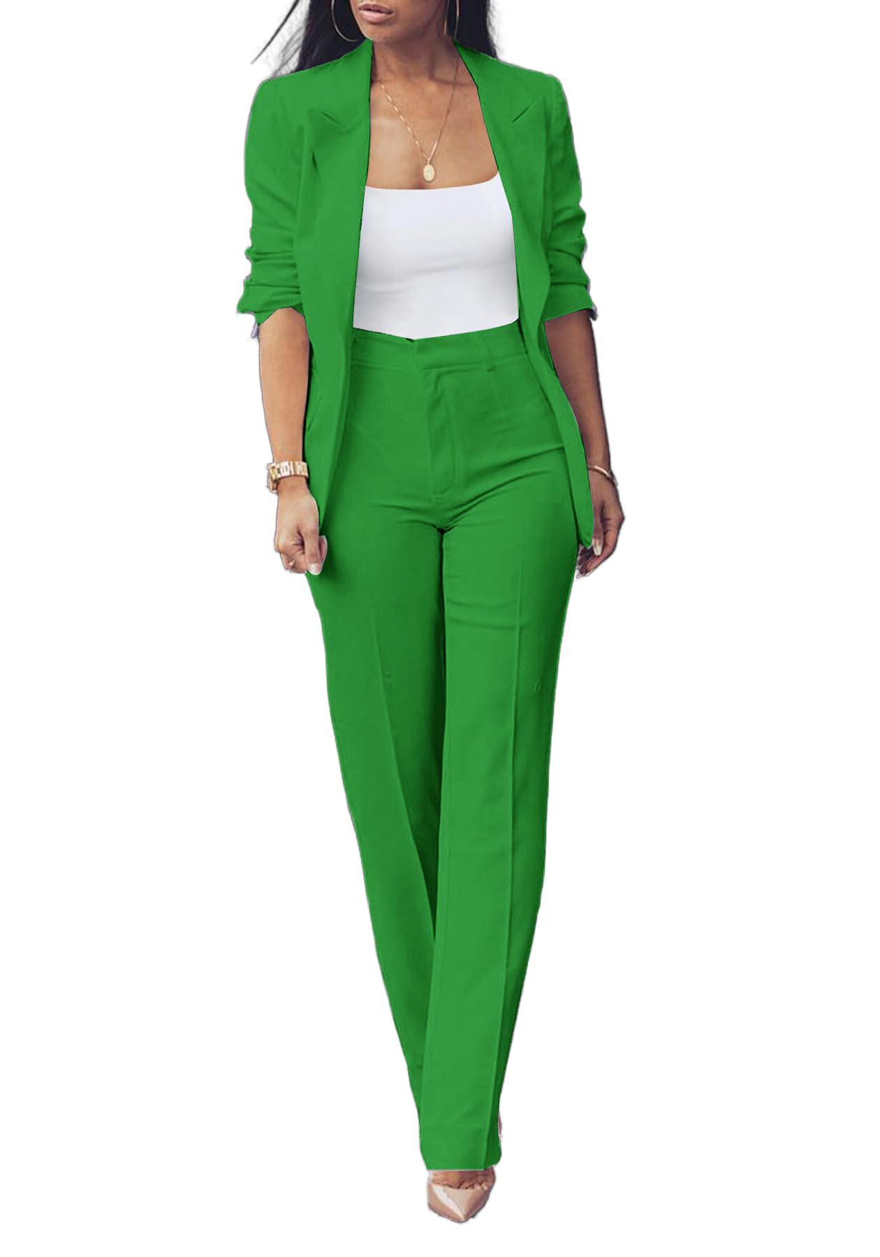 Pure Long Sleeveless Simple Draping Wide Leg Casual Suit See size chart under “more details” The Fashion Celestial