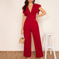 Women's Elegant High-Waist Ruffle Trim Jumpsuit | 3 Colors S–XL FitiqueFit