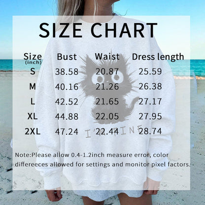Women's Cute Kitten Graphic Sweatshirt FitiqueFit