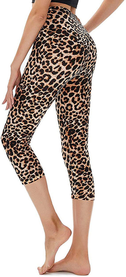Cropped High-Rise Print Leggings – USA Flag Print Patriotic Workout Pants - 19 Styles FitiqueFit
