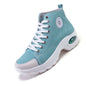 NCNDB Womens Canvas Sneakers High Top Lace up Casual Walking Shoes Air Cushion Sneakers Size 7 Blue New Era Fashion LLc