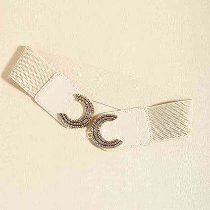 YourBrand Double C Buckle Elastic Belt – Stylish and Versatile Design See size chart under “more details” The Fashion Celestial