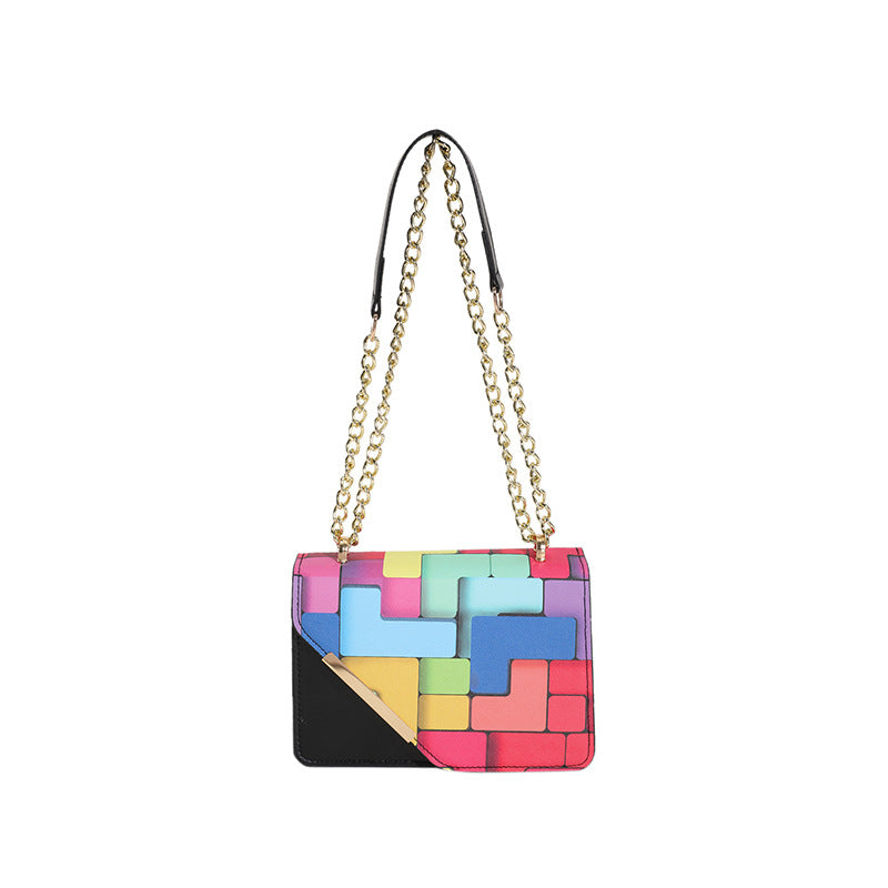 Western Style Chain Women's Fashion Color Contrast Crossbody See size chart under “more details” The Fashion Celestial