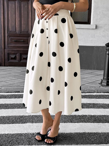 Polka Dot Skirt See size chart under “more details” The Fashion Celestial