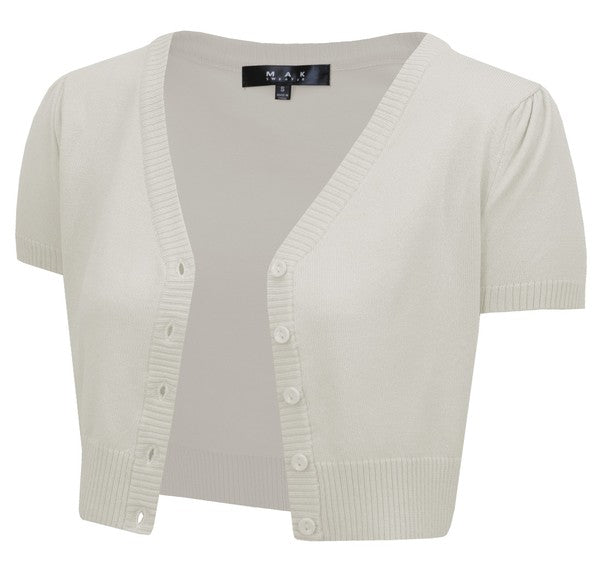 Cropped Bolero Knit Sweater Cardigan Short Sleeve Shop Style & More | Fresh Looks, Everyday Deals & Free Shipping
