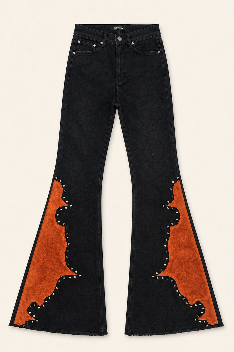 Rockstar Rouge Flare Copper Suede GJG DENIM