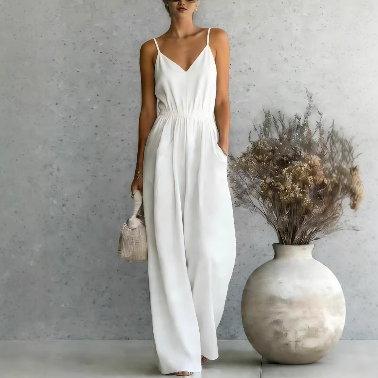 Women's Sleeveless Wide-Leg Jumpsuit – 5 Colors S–3XL FitiqueFit