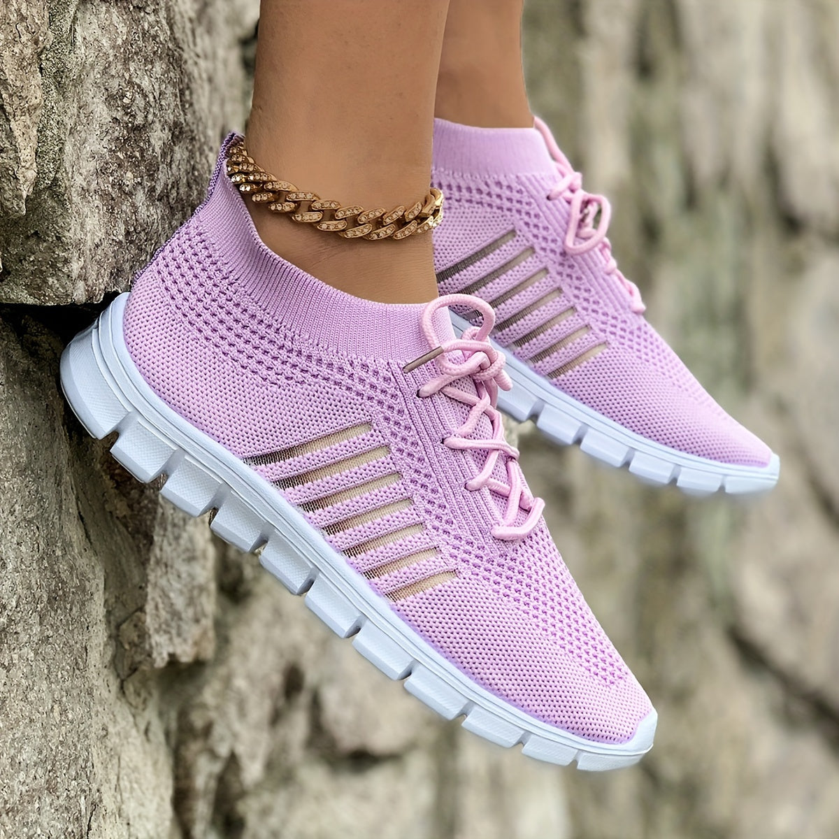 Flying Weave Casual Sneakers, Women Shoes NovaCart
