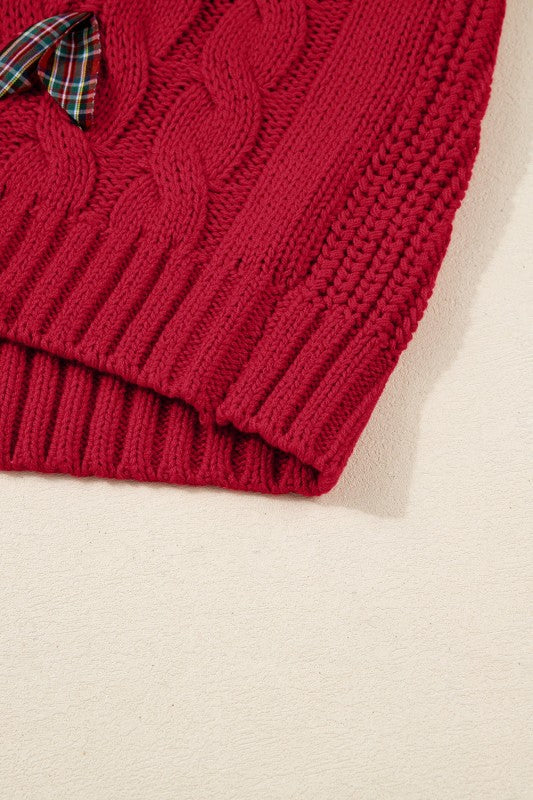 Christmas Plaid Lace-Up Puff Sleeve Sweater Shop Style & More | Fresh Looks, Everyday Deals & Free Shipping