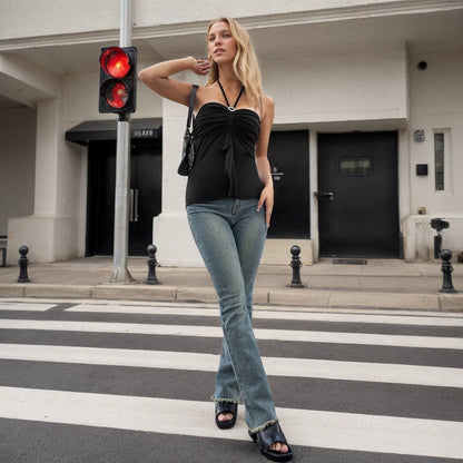 ✨ Women's Halterneck Backless Sleeveless Top FitiqueFit