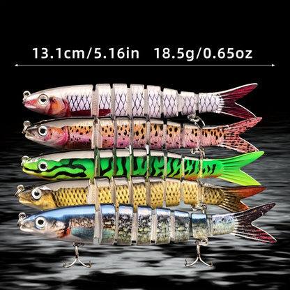 [Fishing Lures & Accessories] Fishing Lures Multi Jointed Swimbait Crankbait Slow Sinking Bionic Artificial Bait Freshwater Saltwater Trout Bass Fishing Accessories 20g 0.7oz/13.5cm 5.31inch NovaCart