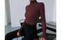 Women’s Tight Fit Crew Neck Knitted Top – Slim Sweater FitiqueFit
