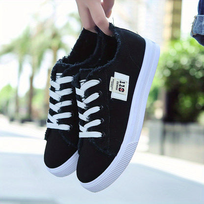 Women'S Casual Round Toe Solid Color Canvas Shoes, Small White, Flat Bottom, PVC Sole, Fabric Upper And Insole, Hand Wash, No Dry Clean, Spring, Autumn, All Season 2022 NovaCart