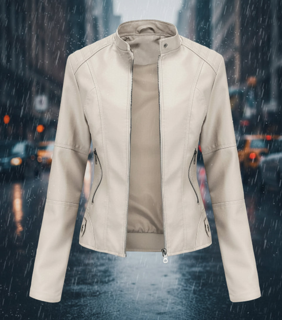 Women’s Classic Leather Jacket – Chic Streetwear Outerwear FitiqueFit