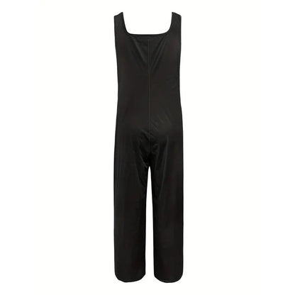 Women’s Square-Neck Floral Sleeveless Jumpsuit FitiqueFit
