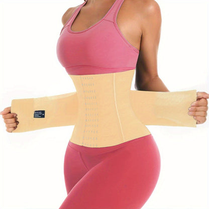 1pc Breathable Polyester Waist Cincher for Women - Medium Control Posture Improvement Shapewear with Adjustable Closure, Knit Fabric Weave, Hand Washable - 1pc NovaCart