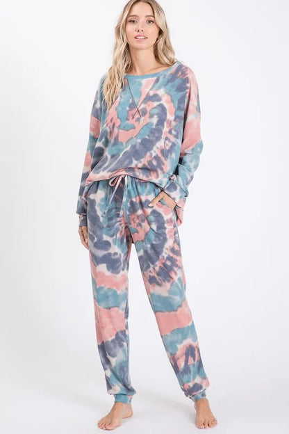 BiBi Tie Dye French Terry Casual Pants New Era Fashion LLc