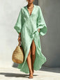 Women's Batwing Sleeve Loose Maxi Resort Dress FitiqueFit