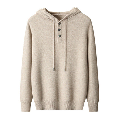 Men's American-style Warm High-grade Button Hoodie Sweater Grayceful LLC