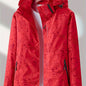 Women'S Outdoor Windbreaker Jacket | Casual Stand Collar, Non-Stretch Fabric, Random Print, Long Sleeve, Zipper Closure, Detachable Hood NovaCart