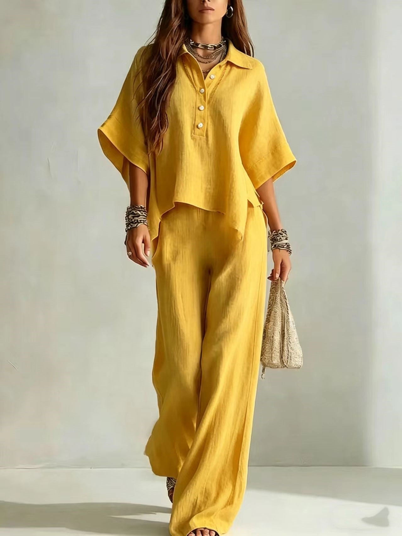 Women's Casual Sleeveless Top & Full-Length Pants Two-Piece Set FitiqueFit
