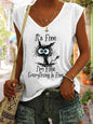 Women's V-Neck Printed Short Sleeve Loose Top – 14 Colors S–4XL FitiqueFit