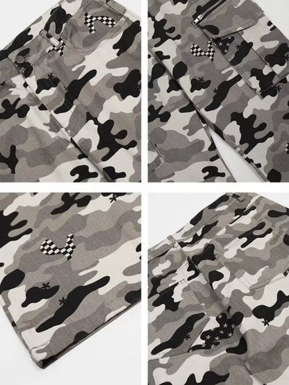 Men's Full Size Camouflage Wide Leg Pants Plus Size New Era Fashion LLc