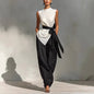 Women's Lace-Up Sleeveless Top & Wide-Leg Pants Set FitiqueFit