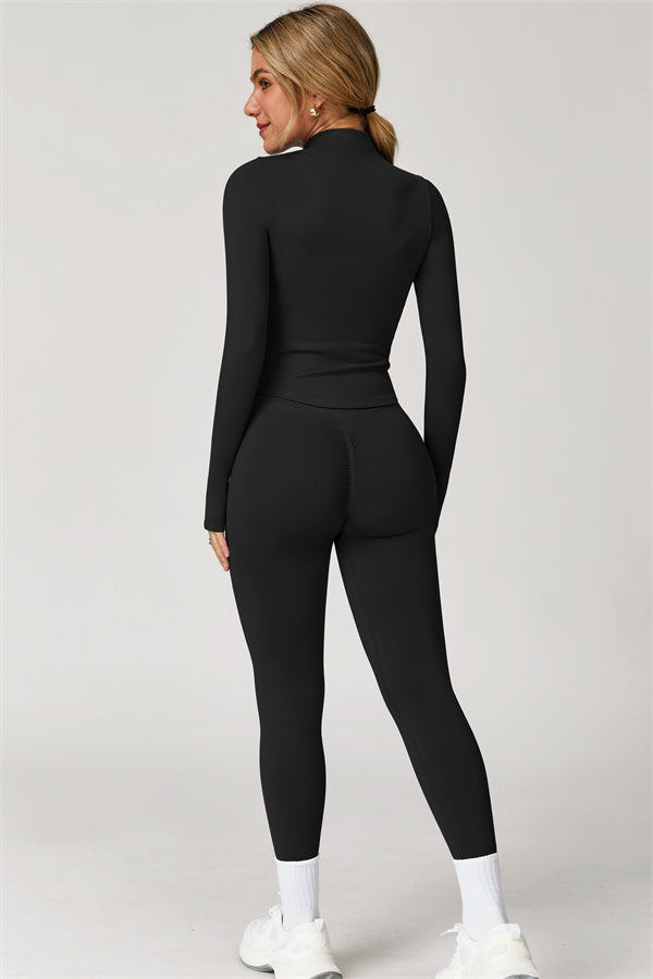 The Delight Jacket Sports Bra Leggings 3-Piece Set Fitglutes Activewear Gymwear Sportswear & Workout Clothes