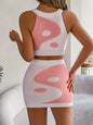 Round Neck Sleeveless Top and Skirt Knit Set See size chart under “more details” The Fashion Celestial