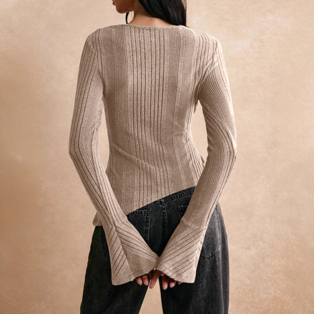 Casual Stitching Long Sleeve Button T-shirt See size chart under “more details” The Fashion Celestial