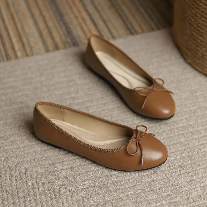 Women's Classic Egg-Roll Edge Slip-On Flats – Chanel-Inspired Round Toe Pumps FitiqueFit