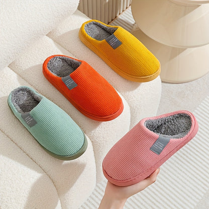 Couple's Warm Slippers for Women, Household Use for Spring, Autumn, and Winter, Non-Slip Thick Sole Indoor Postpartum Plush Slippers for Winter, for Men, Women Shoes NovaCart