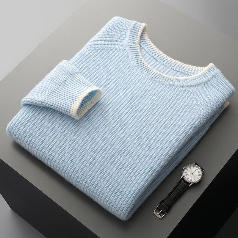 New Round Neck Double-strand Thickened Sweater For Men Grayceful LLC