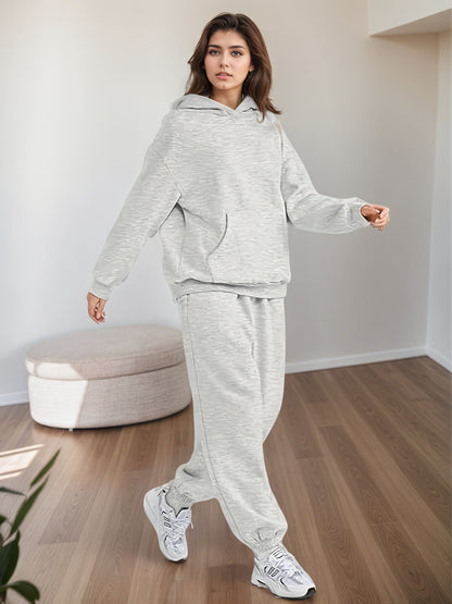 Women’s Plus Size Lounge Set – Oversized Hoodie & Baggy Sweatpants FitiqueFit