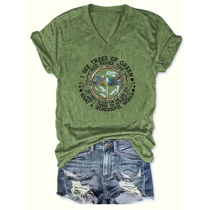 Letter Print Short Sleeve T-Shirt Casual Summer Top FitiqueFit