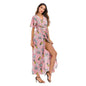 Women's Floral V-Neck Maxi Dress